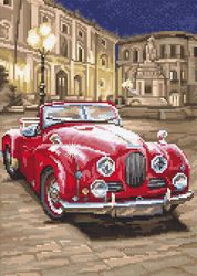 Broderikit Tavla Red sport Car
