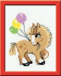 Broderikit Tavla För nybörjare En liten Pony