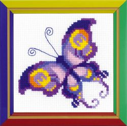 Broderikit Tavla Fjäril Amethyst
