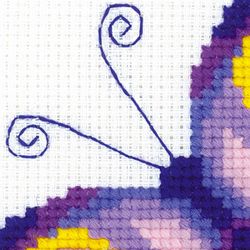 Broderikit Tavla Fjäril Amethyst