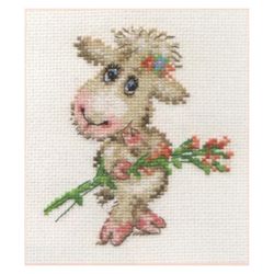 Broderikit Tavla En fin lamm