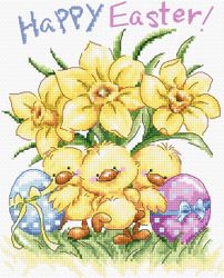 Broderikit Tavla Happy Easter