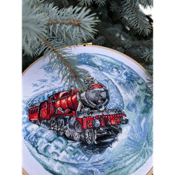 Broderikit Tavla Moon Train - Till Hogwarts