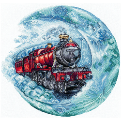 Broderikit Tavla Moon Train - Till Hogwarts