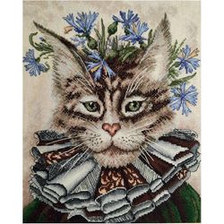 Broderikit Tavla En katt som heter Blåklint