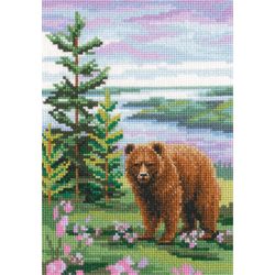 Broderikit Tavla Sommarfärger Björn