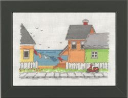 Broderikit Tavla Semester vid havet Strandgaden
