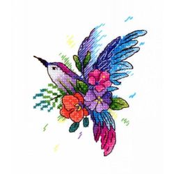 Broderikit Embroidery Paradisfågel Vattenlöslig aida