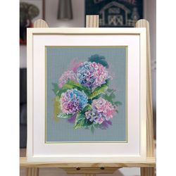 Broderikit Tavla Hortensia i blom