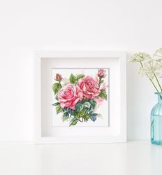 Broderikit Tavla Pink Bloom Rosa Rosor
