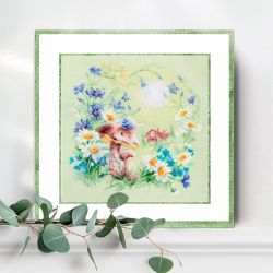 Broderikit Tavla Meadow Stories-4. Snail. Snigel.