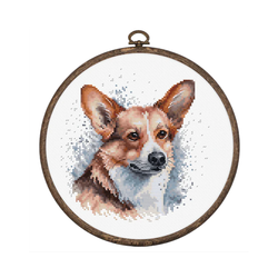 Broderikit Tavla Welsh Corgi