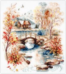 Broderikit Tavla Autumn Watercolor Höst Akvarell