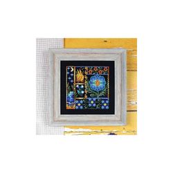 Broderikit Tavla Sampler Mini sampler. Ormbunke blomma