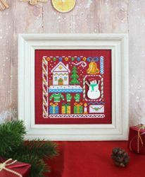 Broderikit Tavla Sampler Mini sampler. Snögubbe.