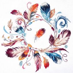 Broderikit Tavla Fjäderkrans