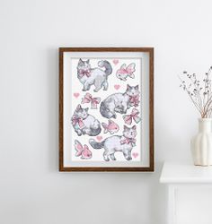 Broderikit Tavla Pink Dreams Kattsampler Katter