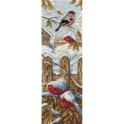 Broderikit Tavla Domherre och rönnkvist