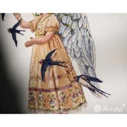 Broderikit Tavla Summer vibes - Ängel med svalor