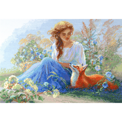 Broderikit Tavla Mother Nature. Meadow, efter Olga Novitskaya Målning