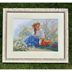 Broderikit Tavla Mother Nature. Meadow, efter Olga Novitskaya Målning