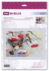 Broderikit Tavla Fåglar och rönnbär