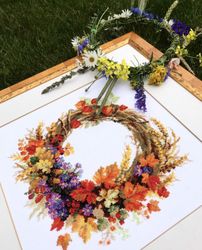 Broderikit Tavla Höst krans