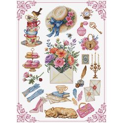 Broderikit Tavla Sampler Beauty - Skönhet