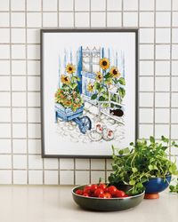 Broderikit Tavla Höns på gården