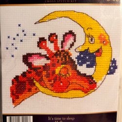 Broderikit Tavla It's time to sleep - Sov gott lilla giraff