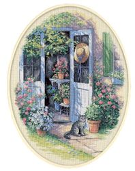 Broderikit Tavla Garden Door - Dörr till trädgården