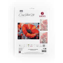 Broderikit Tavla The Passion of Poppies - Trio Vallmo 2