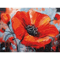 Broderikit Tavla The Passion of Poppies - Trio Vallmo 2