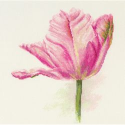 Broderikit Tavla Tulips. Light pink - Tulpan