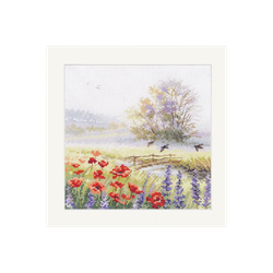 Broderikit Tavla Summer Watercolors. Swifts - Sommarmorgon med doft av blommor
