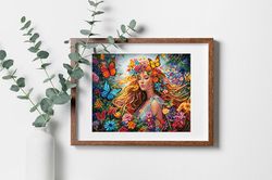 Broderikit Tavla Seasons: Summer - Blommande sommar