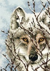 Broderikit Tavla Wolf Gold Collection Petites Varg