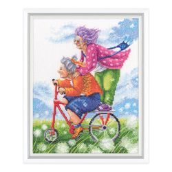 Broderikit Tavla Following the dream - Cykeltur