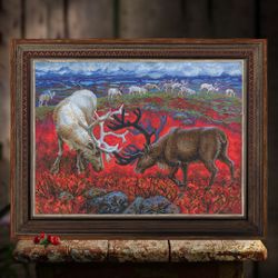 Broderikit Tavla Law of the Tundra -  Hjort