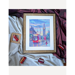 Broderikit Tavla - Aine collection "Rainy London"