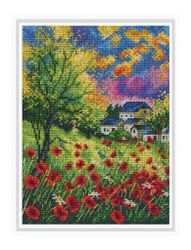 Broderikit Tavla Run away poppies - Vallmo