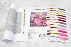 Broderikit Tavla Honey Blooms - Rosa blommor och bin