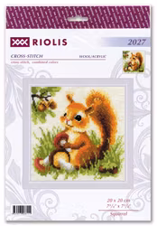 Broderikit Tavla Squirrel - Ekorre