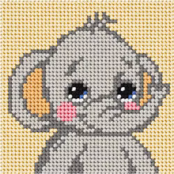Broderikit för nybörjare En liten elefant