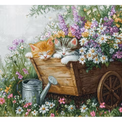 Broderikit Tavla Sleeping Kitten - Kittens' Sleep