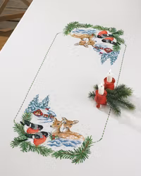 Mönster till julduk Rådjur och domherrar