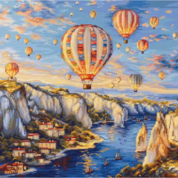 Broderikit Tavla Cappadocia - Varmluftsballonger i Kappadokien