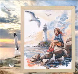 Broderikit Tavla The sea of my dream - Havet i mina drömmar