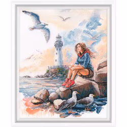 Broderikit Tavla The sea of my dream - Havet i mina drömmar