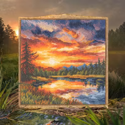 Broderikit Tavla Colour of the sun - Solnedgång
